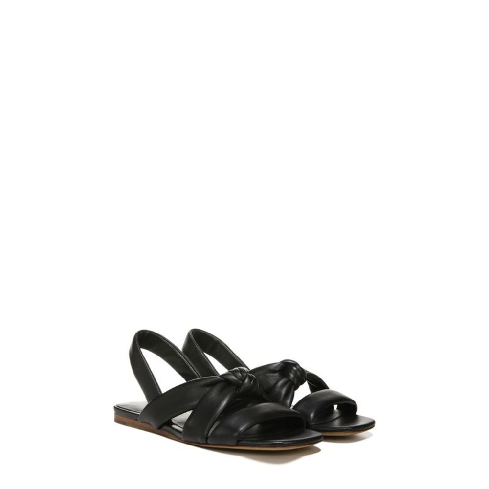 VINCE. Womens Black Elm Square Toe Slip On Leather Slingback Sandal 9.5 M